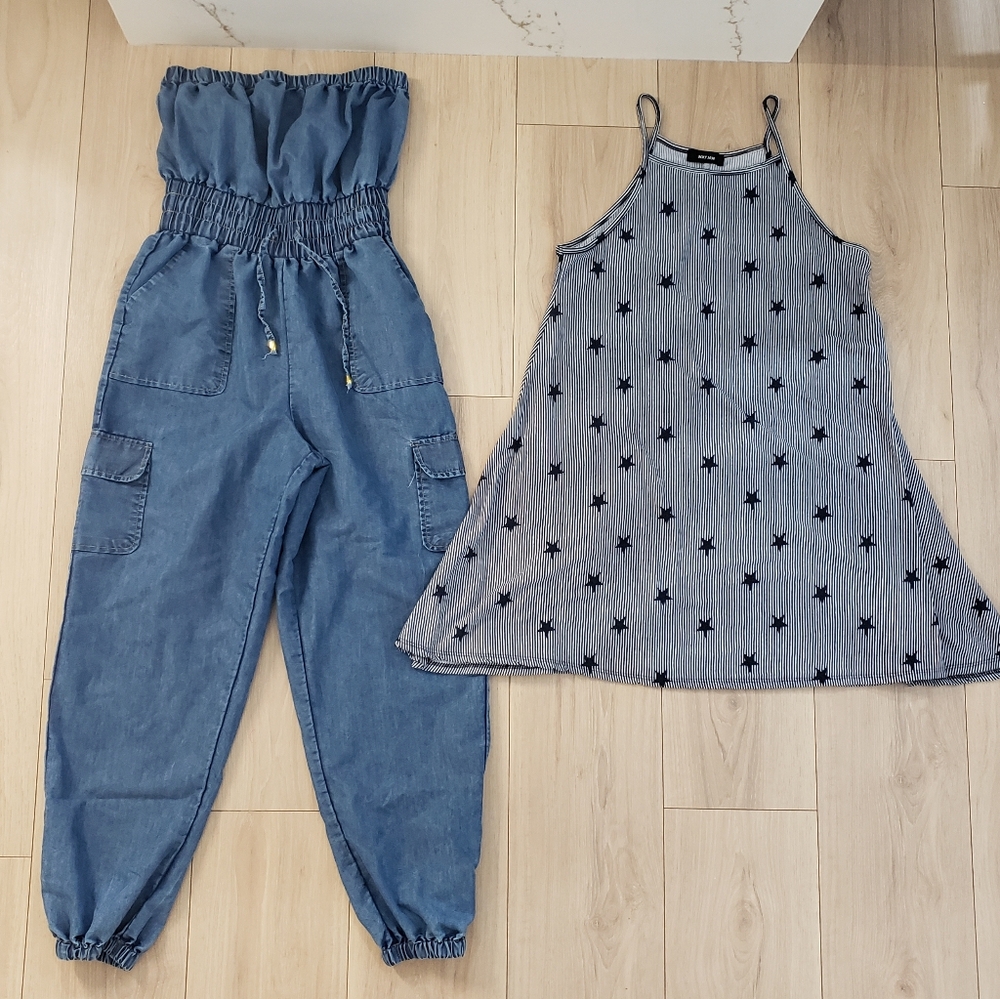Women’s Summer Romper & Star Tank Dress Bundle – Size M – Indulge & MRT 1030